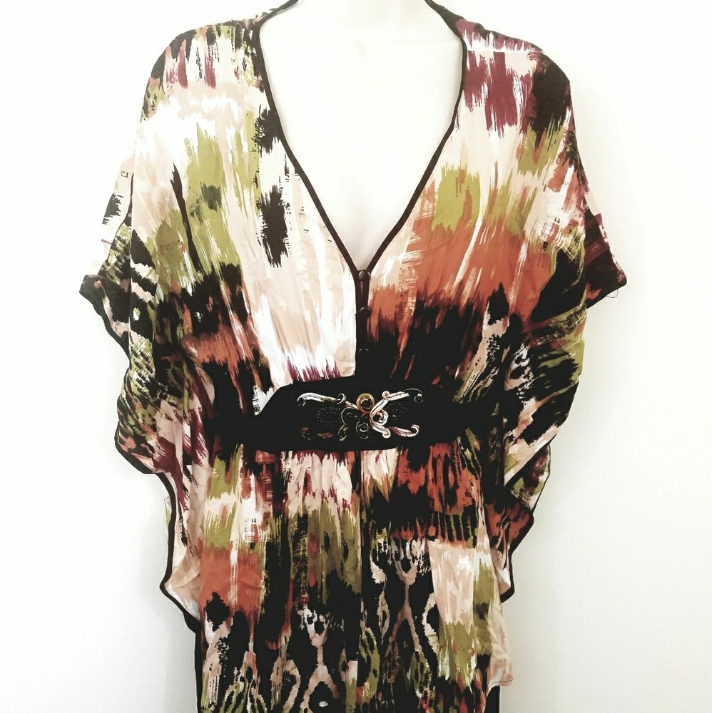 Tunic blouse multi color